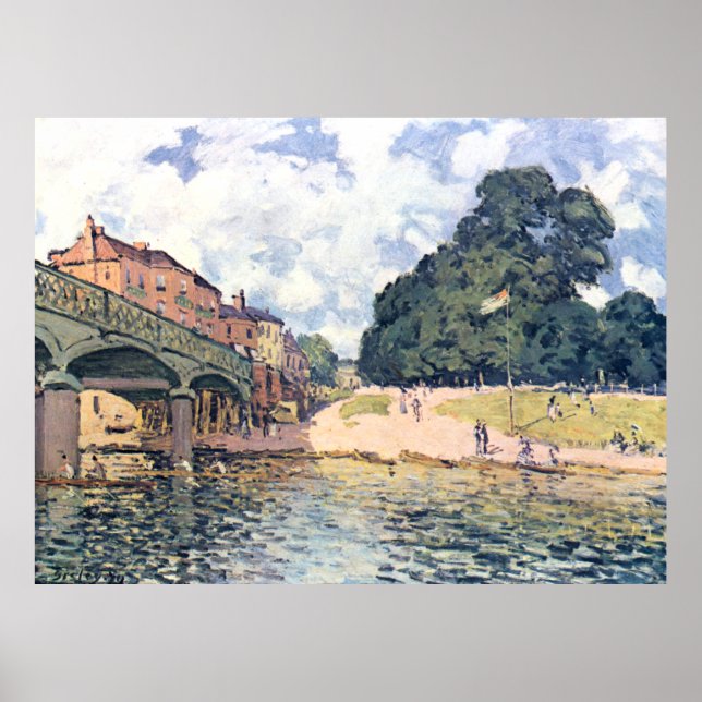 Poster Ponte Alfred Sisley Hampton Court (Frente)
