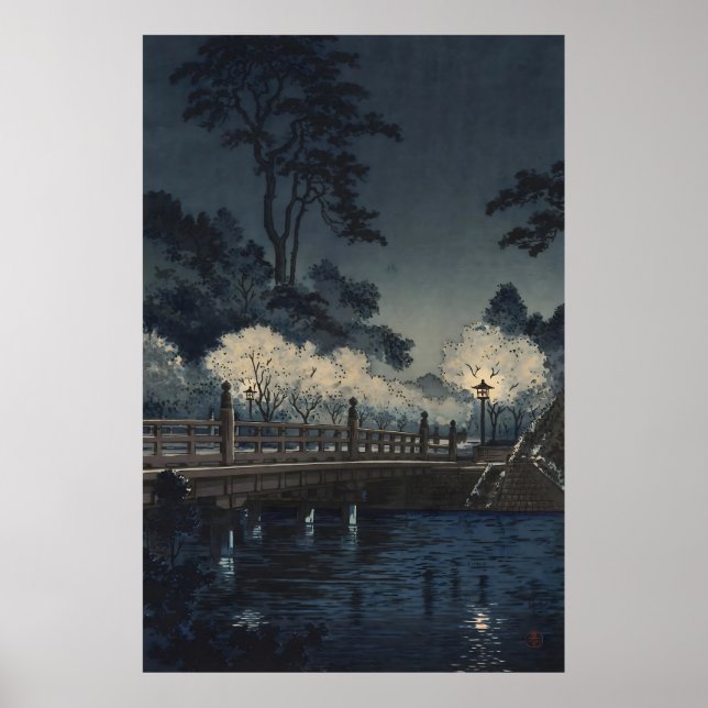 Poster Ponte Benkei 1933 por Tsuchiya Koitsu (Frente)