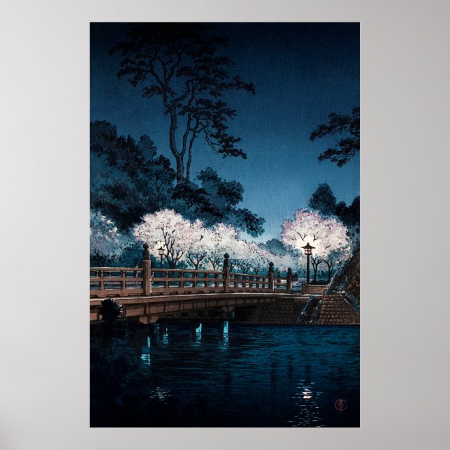 Poster Ponte Benkei por Tsuchiya Koitsu (Frente)