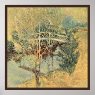 Pôster Ponte Branca de Twachtman, Impressionismo Vintage