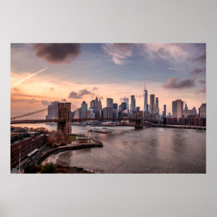 Poster Ponte Brooklyn e Manhattan Inferior