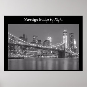 Poster Ponte Brooklyn por noite