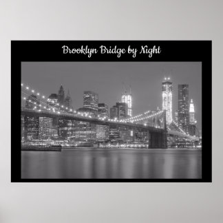 Poster Ponte Brooklyn por noite
