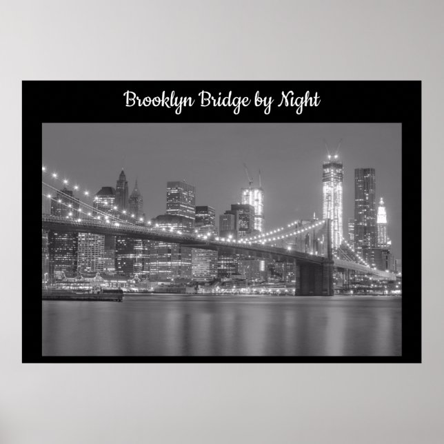 Poster Ponte Brooklyn por noite (Frente)