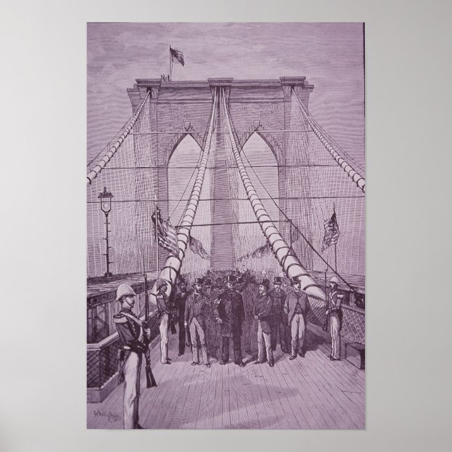 Pôster Ponte Brooklyn, Presidente Arthur na abertura (Frente)