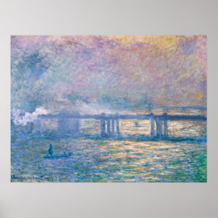 Poster Ponte Charing Cross por Claude Monet