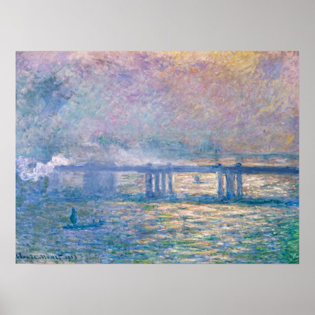 Poster Ponte Charing Cross por Claude Monet (Frente)