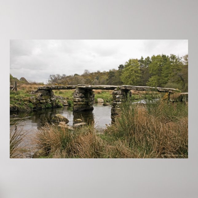Poster Ponte Clapper No Parque Nacional De Dartmoor (Frente)