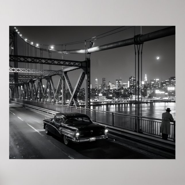Poster Ponte Clássica de Filme Noir (Frente)
