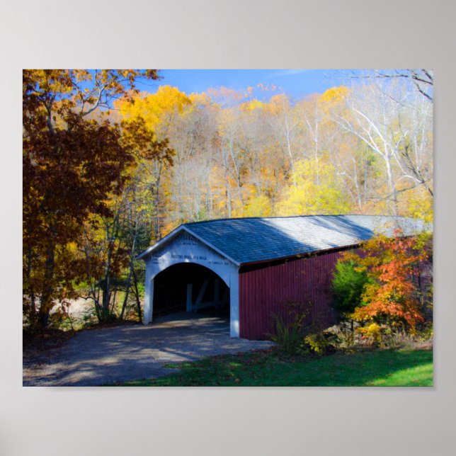 Pôster Ponte Coberta Estreita Parke County, Indiana (Frente)