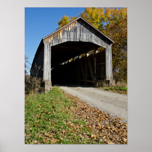 Poster Ponte Coberta Nevins Parque County Indiana