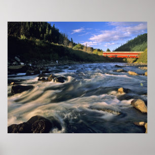 Pôster Ponte coberta pelo escritório mais longa no Oregon
