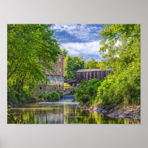 Poster Ponte Coberta Por Bollinger Mill E Burfordville