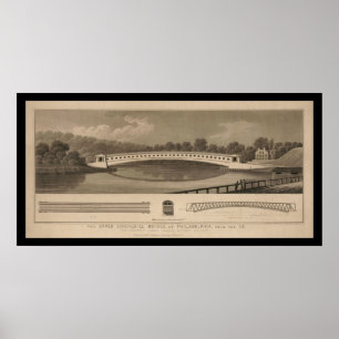 Poster Ponte coberta superior Schuylkill PA Filadélfia