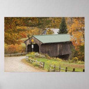 Pôster Ponte coberta, Vermont, EUA