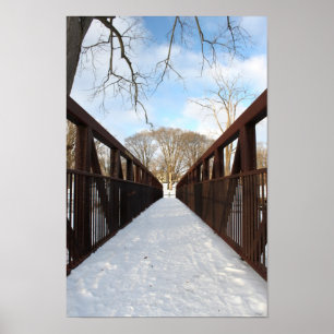 Pôster Ponte coberto de neve