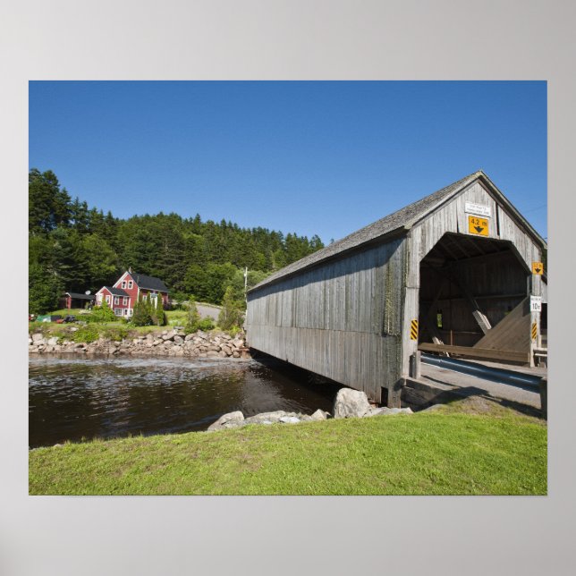 Poster Ponte coberto do rio Irish, St. Martins, New (Frente)