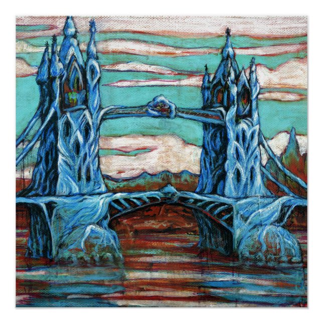 Pôster Ponte Crescente em uma cidade fantástica (Frente)