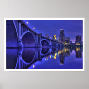 Poster Ponte da avenida de Crepúsculo-Minneapolis ó