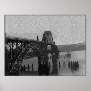 Pôster Ponte da baía de Yaquina