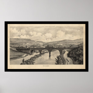 Poster Ponte da cidade de Reading PA Pensilvânia