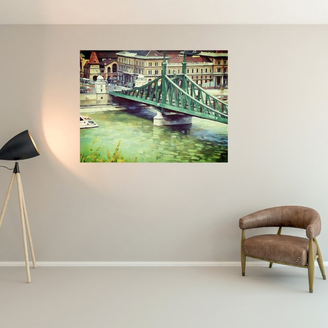 Poster Ponte da Liberdade - Budapeste - pintura (Criador carregado)