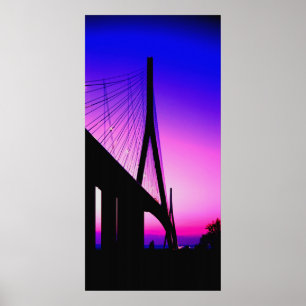 Poster Ponte da Normandia, Le Havre, França
