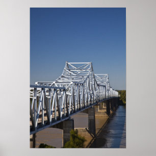 Pôster ponte da rodovia I-20 sobre o rio Mississippi,