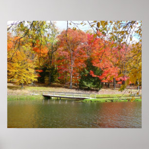 Poster Ponte da Seven Springs Fall III Paisagem de Outono