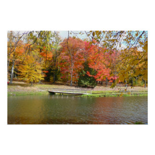 Pôster Ponte da Seven Springs Fall III Paisagem de Outono