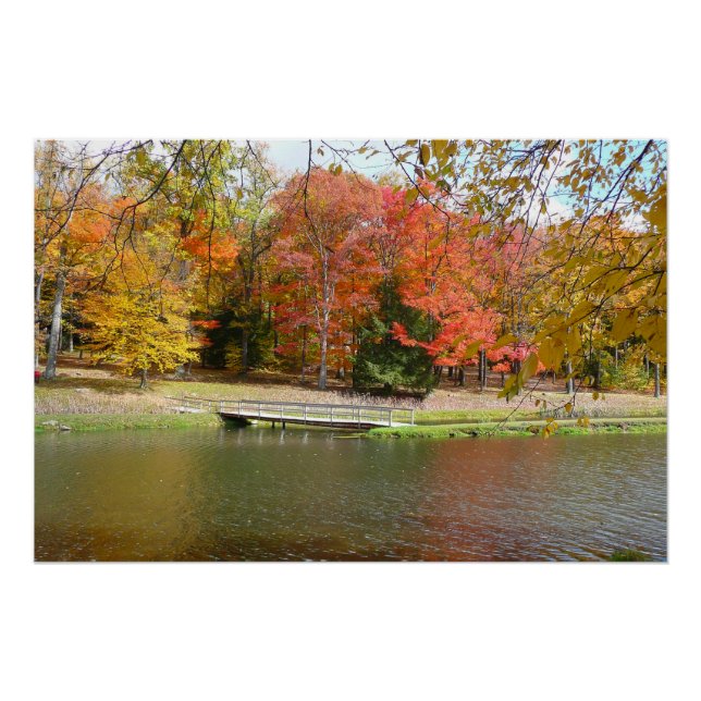 Pôster Ponte da Seven Springs Fall III Paisagem de Outono (Frente)