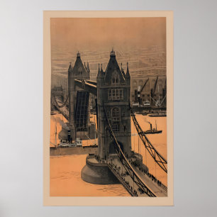 Pôster Ponte da Torre Londres Inglaterra Viagem Vi