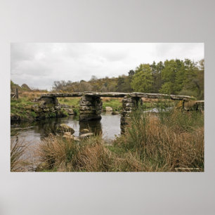 Poster Ponte da válvula no parque nacional de Dartmoor