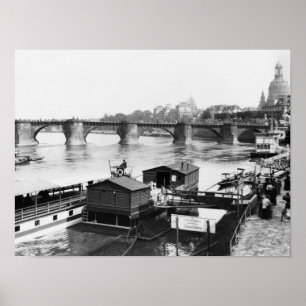 Poster Ponte de Augustus, Dresden, c.1910