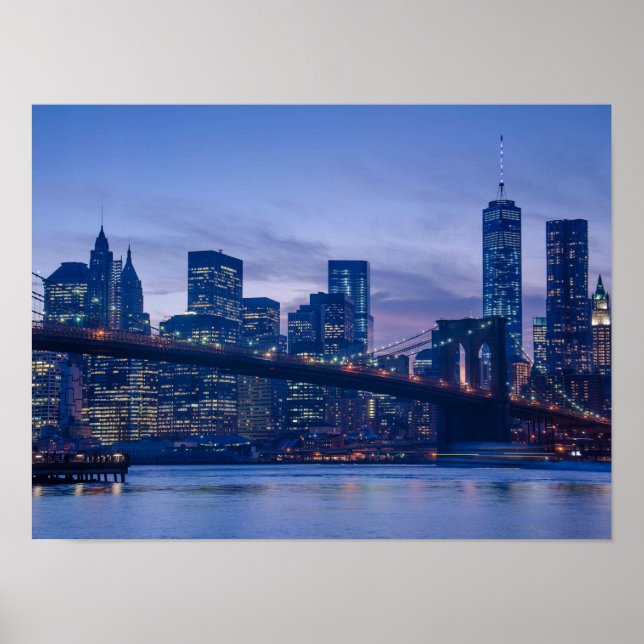 Poster Ponte de Brooklyn ao Crepúsculo (Frente)