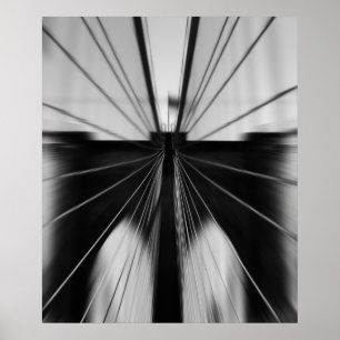 Poster Ponte de Brooklyn com Blur Movimento
