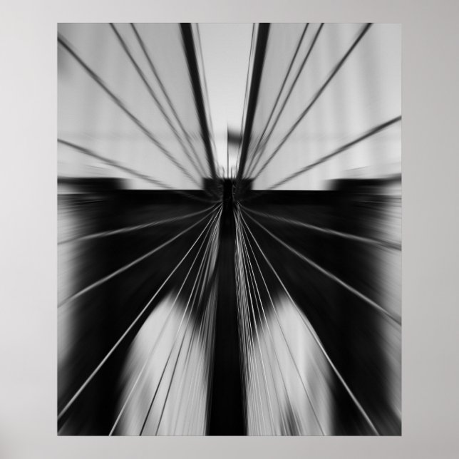 Poster Ponte de Brooklyn com Blur Movimento (Frente)