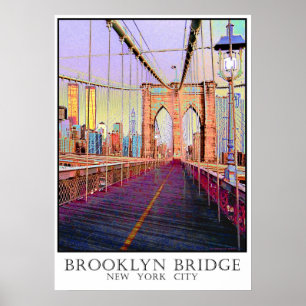 Pôster Ponte de Brooklyn, Nova Iorque