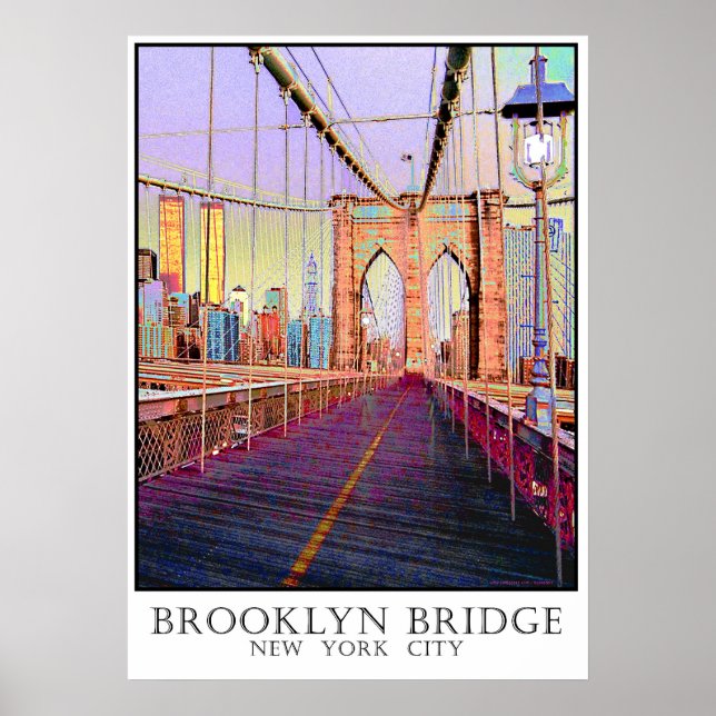 Pôster Ponte de Brooklyn, Nova York (Frente)