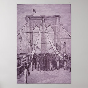 Pôster Ponte de Brooklyn, presidente Arthur em sua