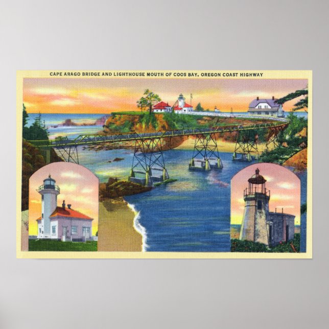Poster Ponte de Cabo Arago e Boca de Farol (Frente)