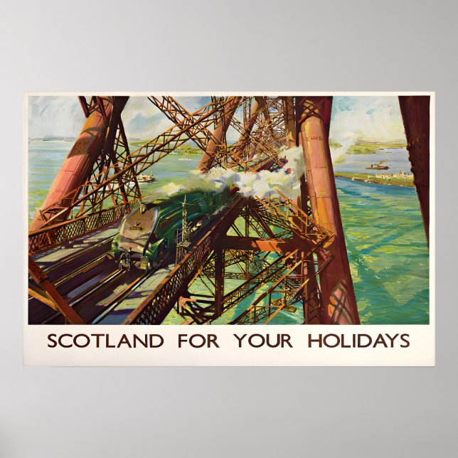 Poster Ponte de Forth, Escócia para férias Cartaz (Frente)