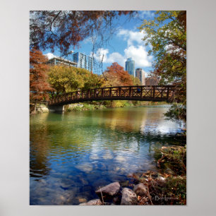Pôster Ponte de fuga Running do lago ladybird - Austin,