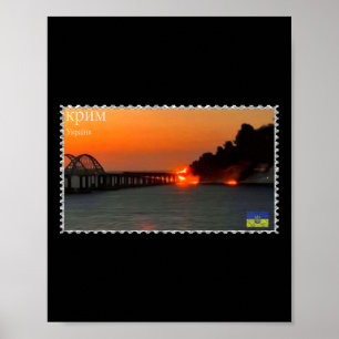 Poster Ponte de Kerch da Crimeia Selo Ponte da Crimeia Pe