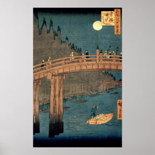 Poster Ponte de Kyoto pelo luar