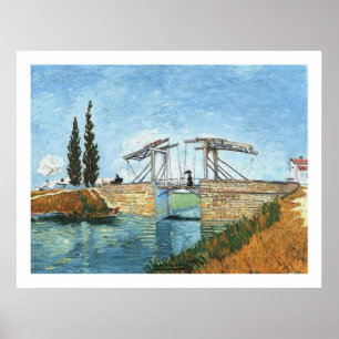 Poster Ponte de Langlois em Arles por Vincent van Gogh