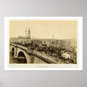 Pôster Ponte de Londres, c.1880 (foto do sepia)