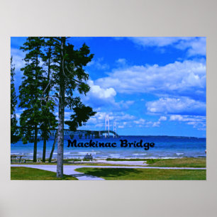 Pôster Ponte de Mackinac Michigan