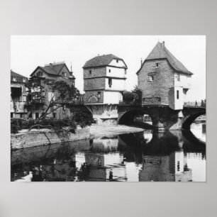Pôster Ponte de Nahe, Bad Kreuznach, c.1910