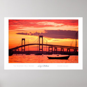 Poster Ponte de Newport no por do sol